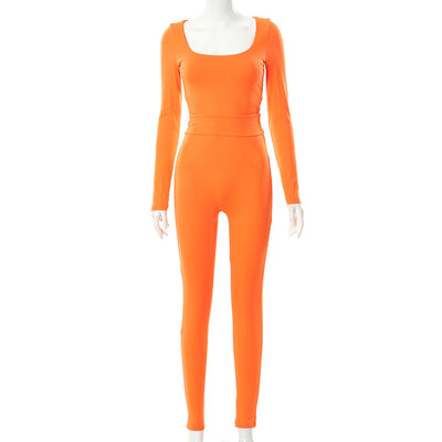 Jumpsuit Elegante de Manga Larga en Colores Sólidos - Image 20