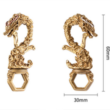 Llavero Ornamental Dragón Zodiacal Chino en Latón para Moto y Auto - Image 10