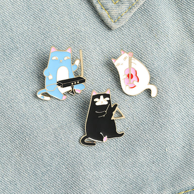 Broche de Gato Tocando Guitarra - Diseño Divertido y Original - Image 6