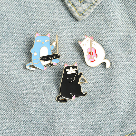 Broche de Gato Tocando Guitarra - Diseño Divertido y Original - Image 6