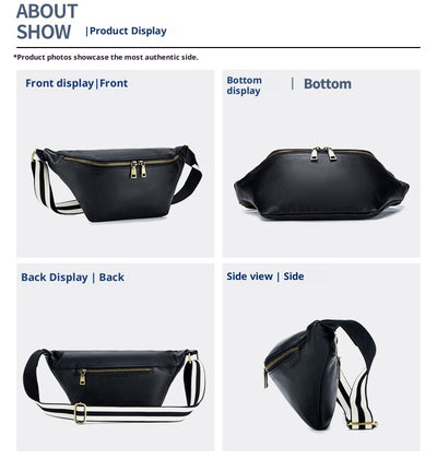 Bolso Mensajero de Cuero Genuino para Mujer - Gran Capacidad, Estilo Casual - Image 11