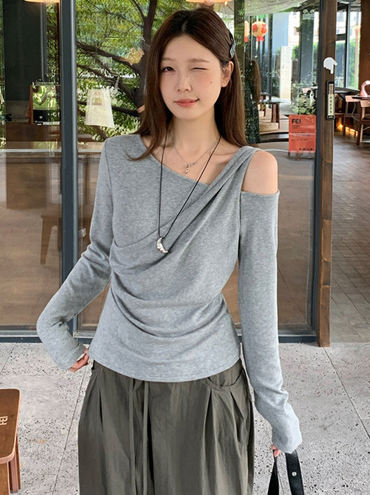 Blusa Base Ajustada con Pliegues y Cintura Marcada - Diseño Otoñal Exclusivo - Image 8