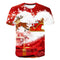 Playera Navideña 3D Cuello Redondo Transpirable para Hombre