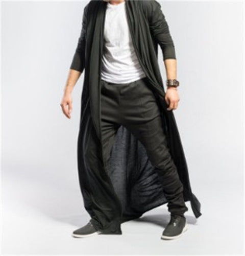 Abrigo Trench Largo Slim Fit Casual para Hombre - Image 10
