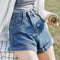 Shorts de Mezclilla Cintura Alta con Diseño Exclusivo para Mujer