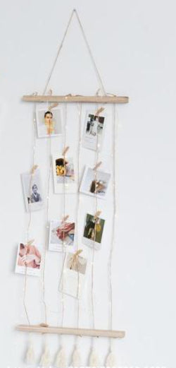 Mural de Fotos Decorativo con Pinzas y Cuerda - Diseño Creativo Personalizable - Image 10