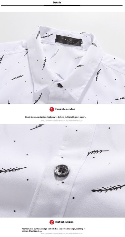 Camisa Manga Corta Slim Fit Estilo Coreano para Hombre - Image 10