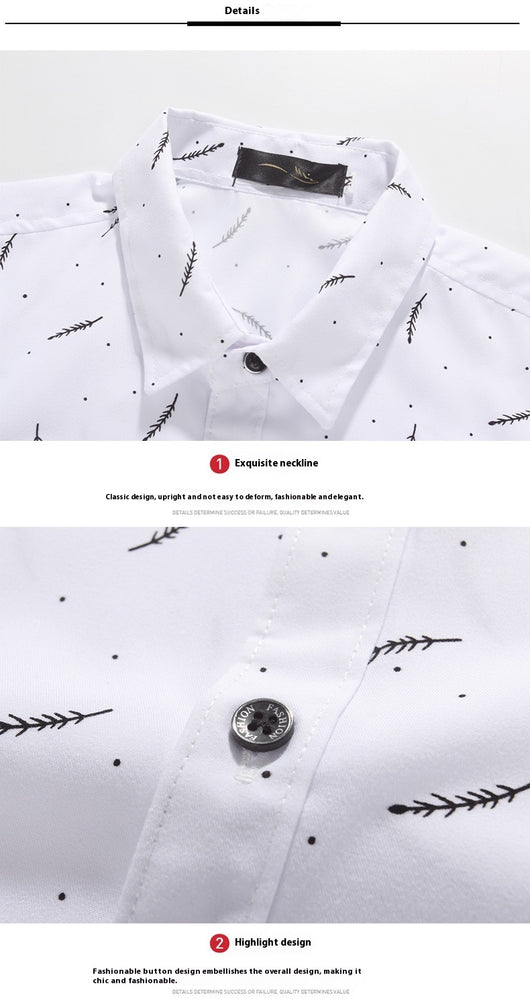 Camisa Manga Corta Slim Fit Estilo Coreano para Hombre - Image 10