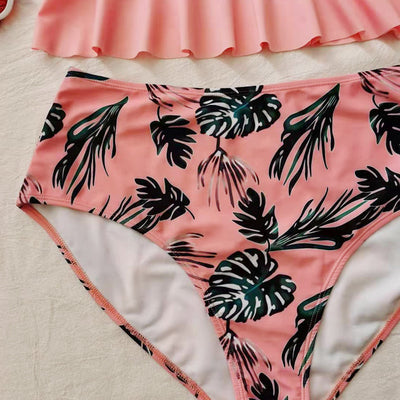 Traje de Baño Tankini Mujer Cintura Alta Triángulo Estampado - Image 8