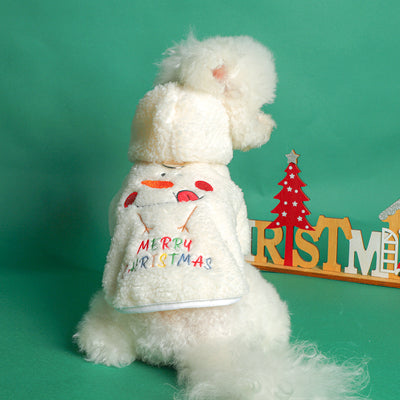 Abrigo Navideño Cálido para Perros y Gatos - Diseño Muñeco de Nieve Esponjoso - Image 8