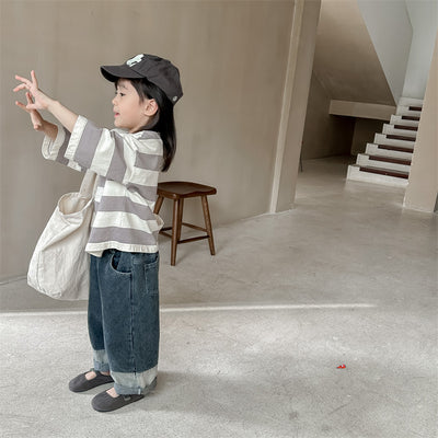 Camiseta Larga Infantil Estilo Coreano para Niños y Niñas - Colección Otoño - Image 14