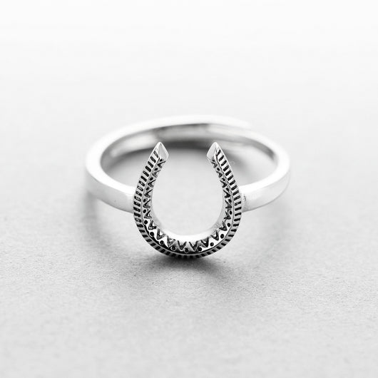 Anillo Herradura Plata 925 Retro U - Diseño Clásico - Image 9