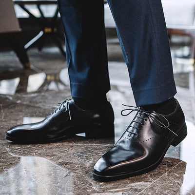 Zapatos Oxford de Cuero Genuino Pulido a Mano para Hombre - Calzado Ejecutivo Premium - Image 10