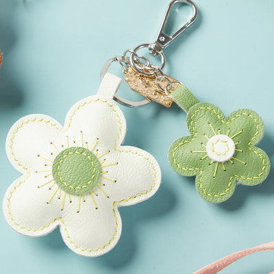 Llavero Colgante Flores Bicolor - Kit DIY Artesanal - Image 3