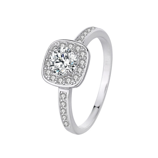 Anillo de Diamante Simulado Moissanita con Diseño Cuadrado - Image 10