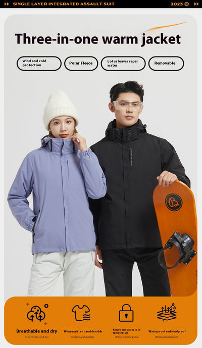 Chaqueta Impermeable Desmontable con Forro Polar - Abrigo 2 en 1 - Image 17