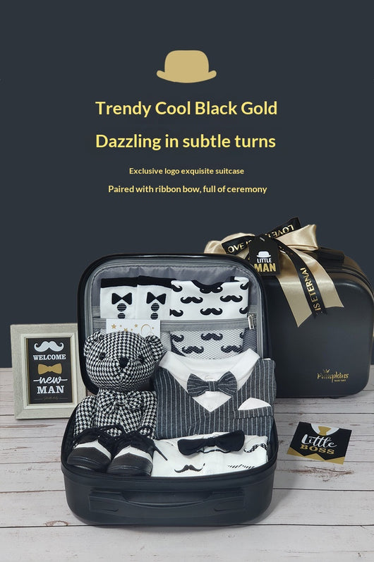 Conjunto Elegante Pequeño Caballero - Caja de Regalo Premium Negro y Oro - Image 36