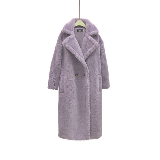 Abrigo Largo de Lana Esponjosa para Mujer - Elegancia Invernal - Image 16
