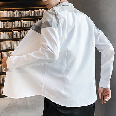 Camisa de Algodón con Bloques de Color para Hombre - Image 7