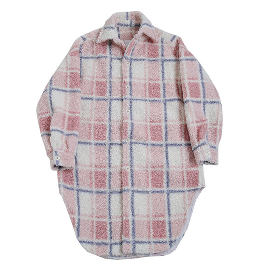 Camisa Larga de Cuadros con Lana de Cordero y Cachemira - Image 7