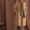Abrigo Oversized Cálido con Solapa Gruesa