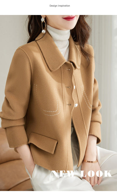 Abrigo de Lana Pura en Colores Lisos para Mujer - Image 16