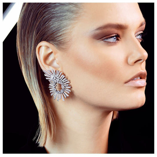 Aretes de Plata 925 Flor Simétrica Elegancia OL Minimalista - Image 2
