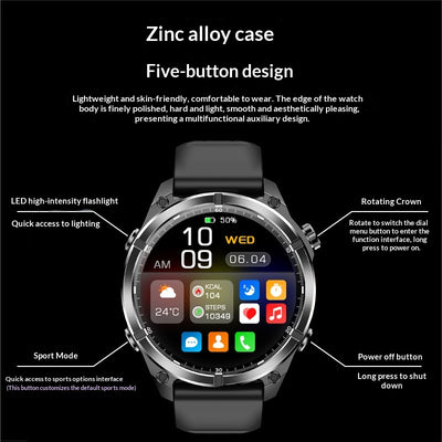 Smartwatch Deportivo con Lámpara Integrada para Running y Senderismo - Image 13