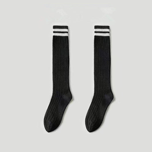 Calcetines JK Estilo Japonés Hueco Negro y Blanco con Relleno Suave - Image 11