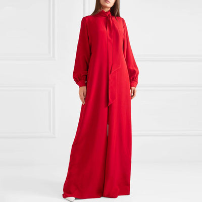 Jumpsuit Ancho de Manga Larga Relajado