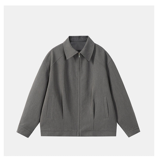 Chaqueta Versátil con Cierre de Cremallera - Estilo Japonés Minimalista Negro - Image 11