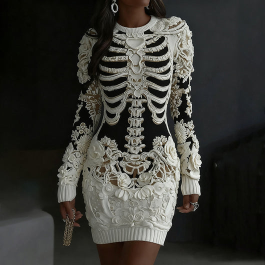 Falda Hip Estampado Digital Calavera Skull para Mujer - Image 22