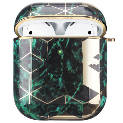 Funda Protectora para AirPods con Diseño Mármol Blanco y Acabado Dorado - Image 23
