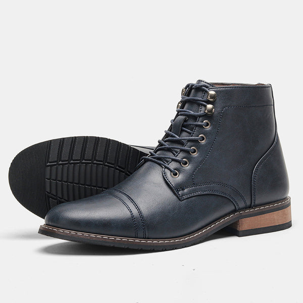 Botas de Cuero Vintage para Hombre - Estilo Casual - Image 6