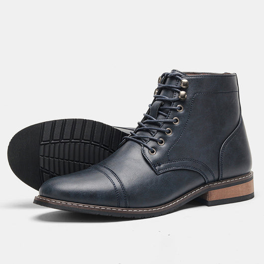 Botas de Cuero Vintage para Hombre - Estilo Casual - Image 6