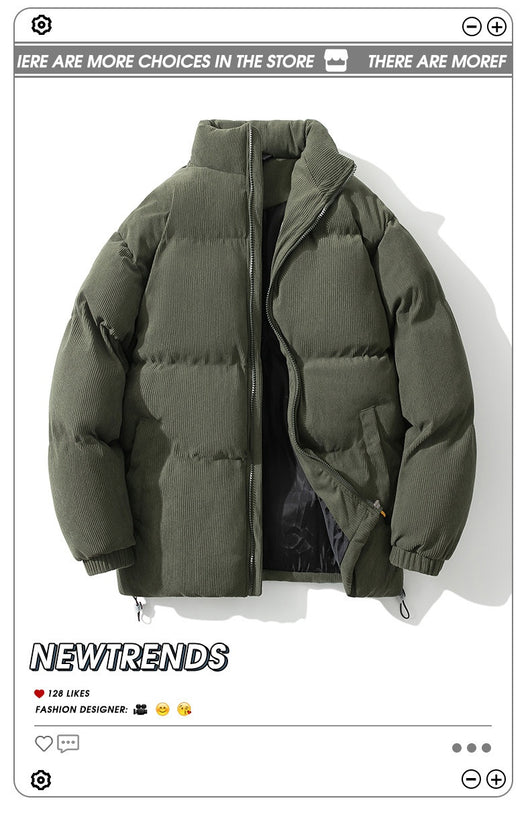 Chamarra Acolchada de Invierno para Hombre con Cuello Alto - Image 14