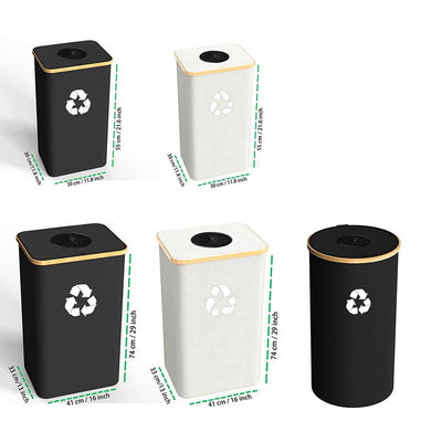 Cesto de Almacenamiento Plegable con Compartimentos para Reciclaje - Image 3