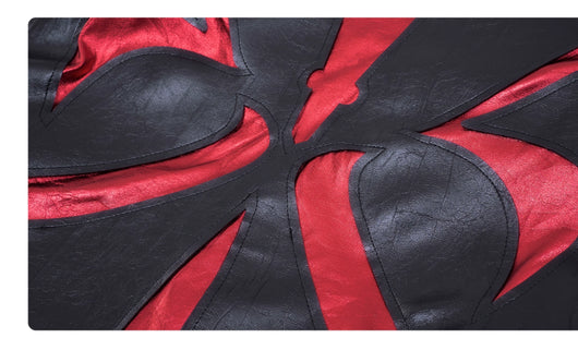 Chaqueta de Cuero para Hombre Rojo Otoño con Costuras Reforzadas - Image 9