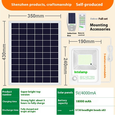 Lámpara Solar de Exterior con Sensor de Movimiento - Iluminación Ultra Potente - Image 7