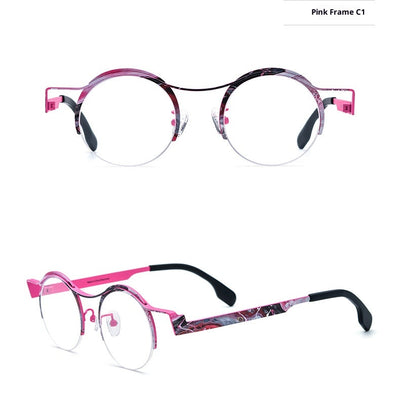 Gafas Redondas para Miopía en Titanio Ultraligero con Cristales de Color - Image 16