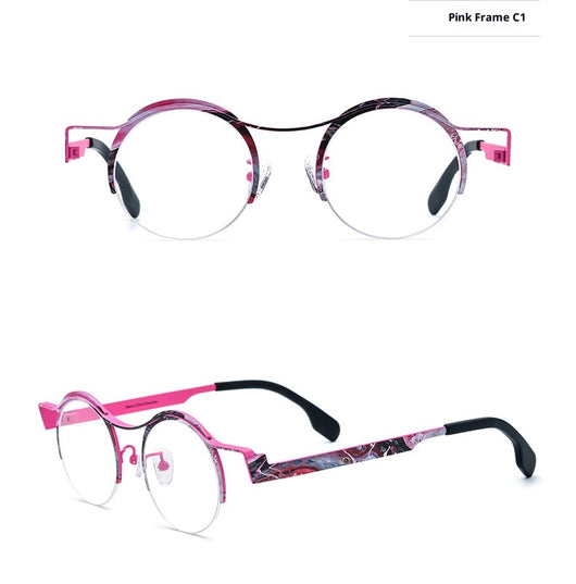 Gafas Redondas para Miopía en Titanio Ultraligero con Cristales de Color - Image 16