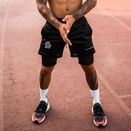 Shorts Deportivos Dobles para Hombre - Fitness y Entrenamiento - Image 8