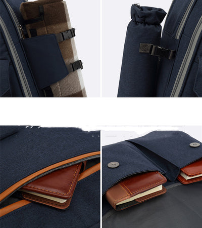 Mochila Térmica Portátil para Picnic con Compartimentos Multifuncionales - Image 4
