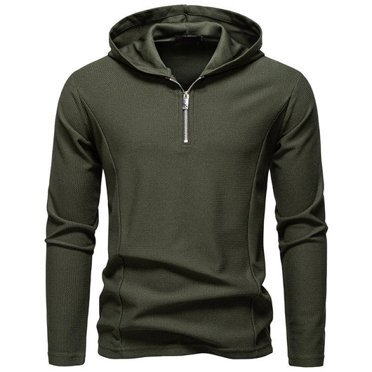 Sudadera Casual con Cierre Medio y Capucha - Manga Larga Colores Sólidos - Image 13