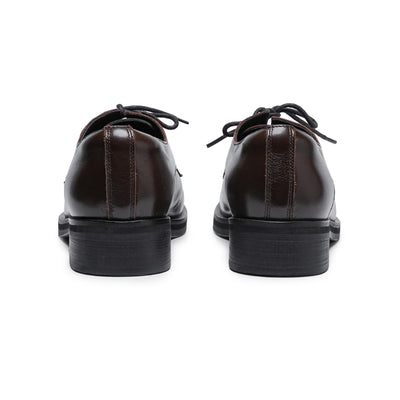 Zapatos Derby Cuero Artificial Efecto Vintage Punta Ancha - Image 18