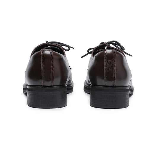 Zapatos Derby Cuero Artificial Efecto Vintage Punta Ancha - Image 18