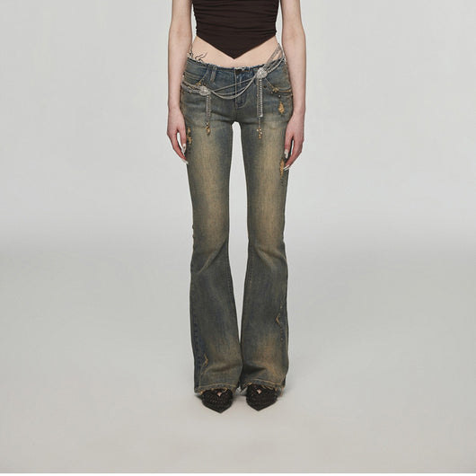 Jeans Rectos Desgastados Estilo Vintage - Image 2