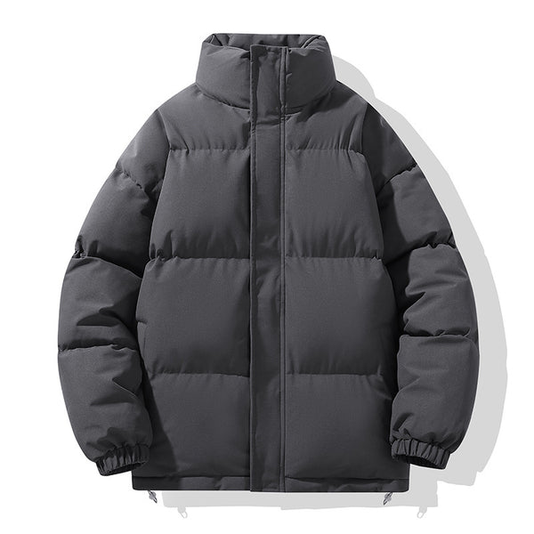 Abrigo Acolchado de Cuello Alto para Parejas - Diseño Minimalista - Image 6