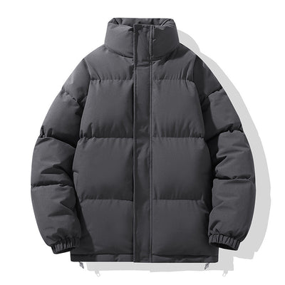Abrigo Acolchado de Cuello Alto para Parejas - Diseño Minimalista - Image 6