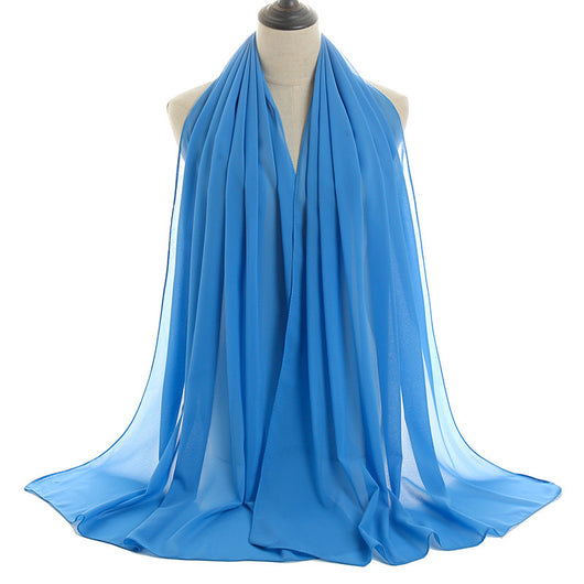 Hijab Chiffón Perlado Monocromático 70x180cm - Image 54